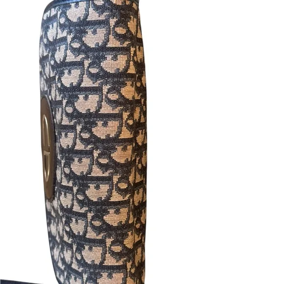 Dior Trotter Vintage Navy Shoulder Bag with COA - Picture 9 of 12